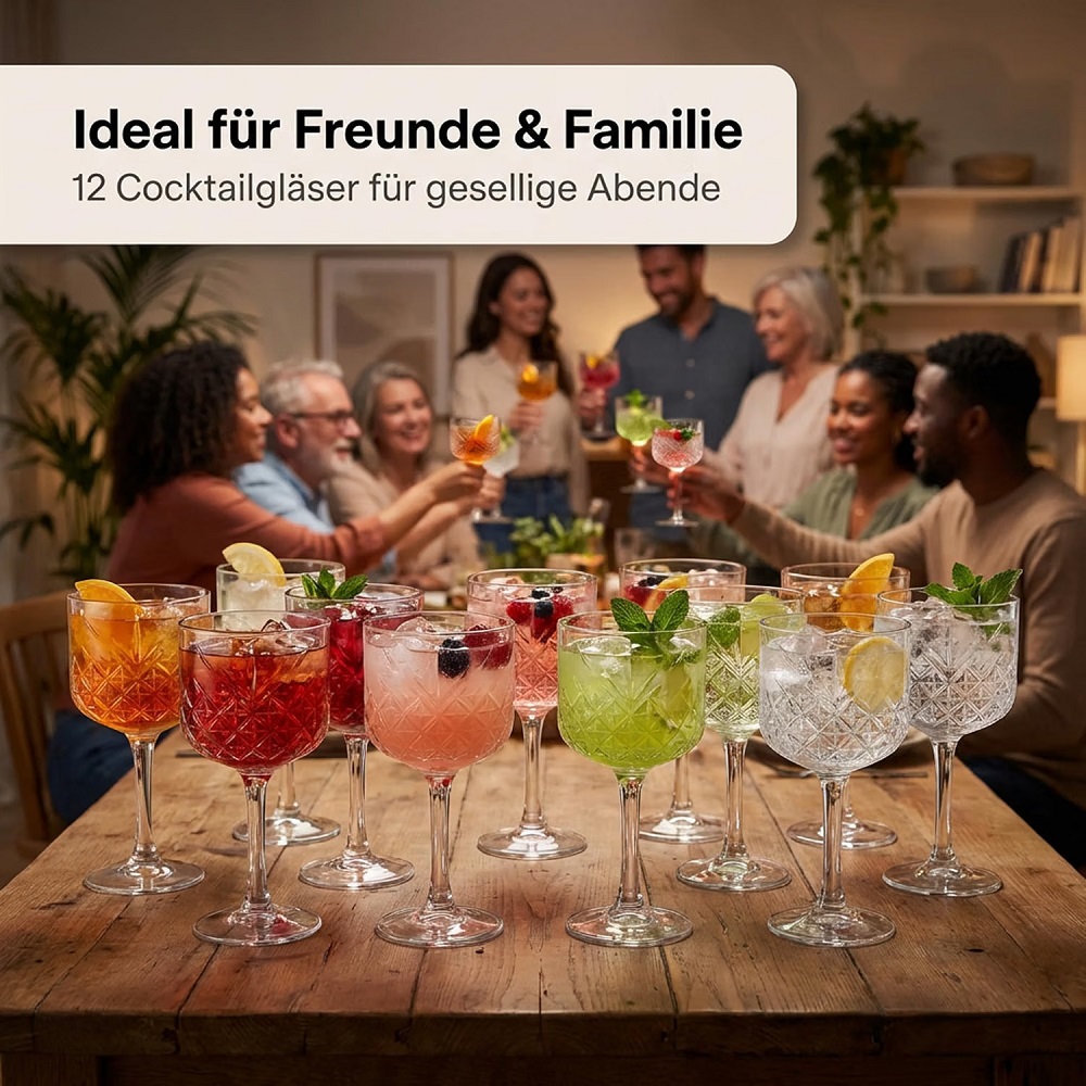Der-Porzellan-Laden by Pasabahce Timeless Cocktailglas 490 ml 12er Set