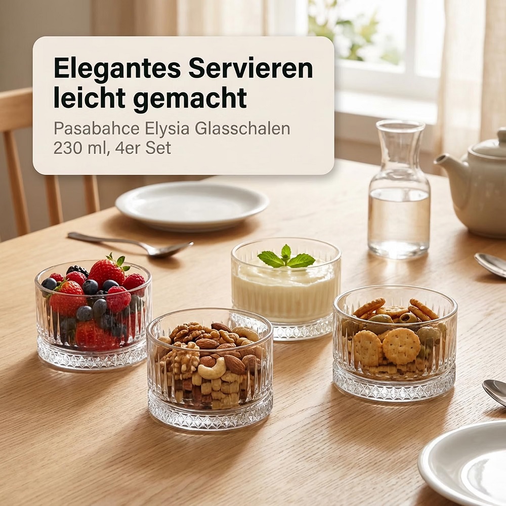 Der-Porzellan-Laden by Pasabahce Elysia Schale 230 ml 4er Set