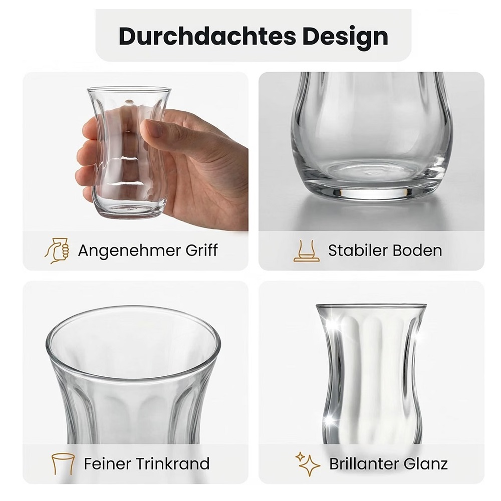 Der-Porzellan-Laden by Pasabahce Üsküdar Teeglas 120 ml 12er Set
