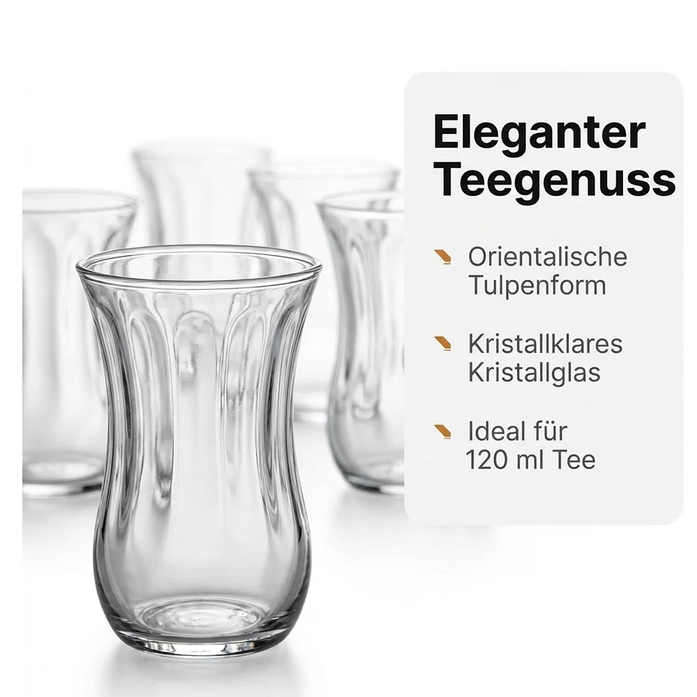 Der-Porzellan-Laden by Pasabahce Üsküdar Teeglas 120 ml 12er Set