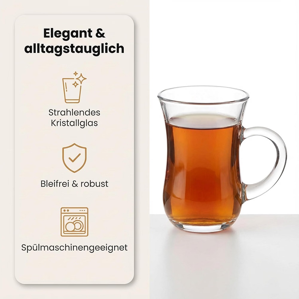 Der-Porzellan-Laden by Pasabahce Keyif Teetasse 145 ml 6er Set