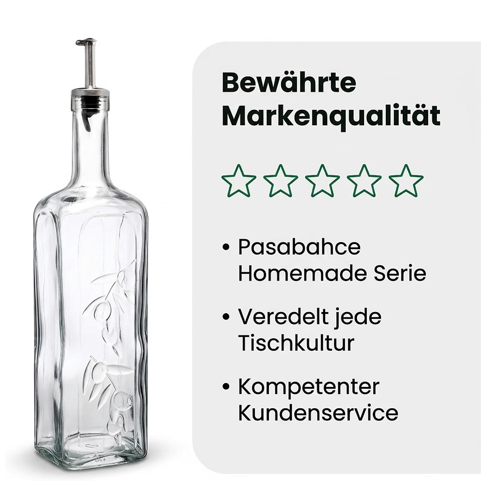 Der-Porzellan-Laden by Pasabahce Homemade Öl und Essigflasche 1000 ml