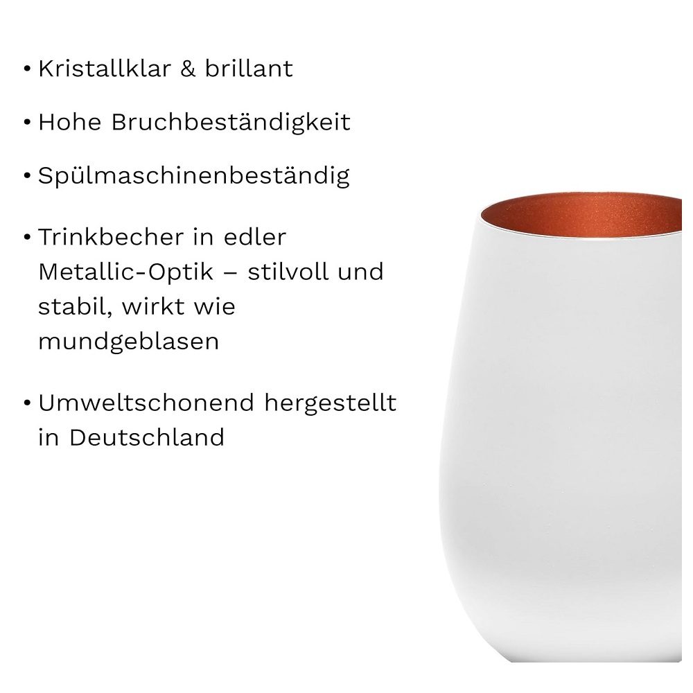 Stölzle Lausitz Elements Weiß-Bronze 6er Set