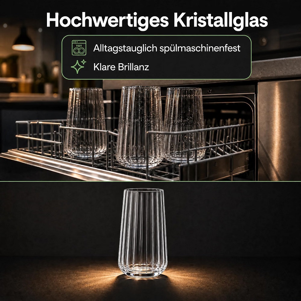 Der-Porzellan-Laden by Spiegelau Lifestyle Longdrinkglas 510 ml 4er Set