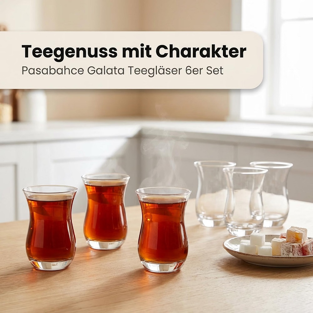 Der-Porzellan-Laden by Pasabahce Galata Teeglas 175 ml 6er Set