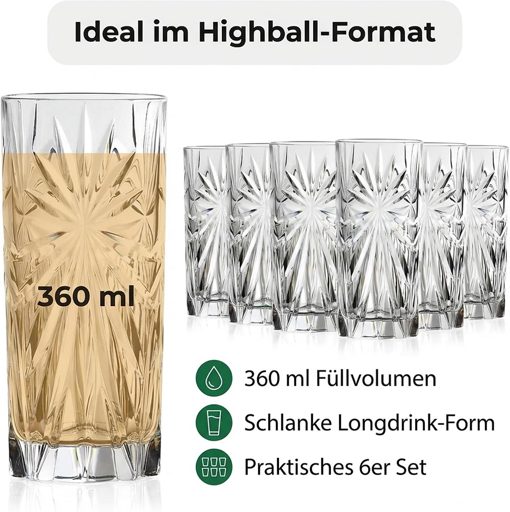 Der-Porzellan-Laden by RCR Oasis HB Tumbler 360 ml 6er set