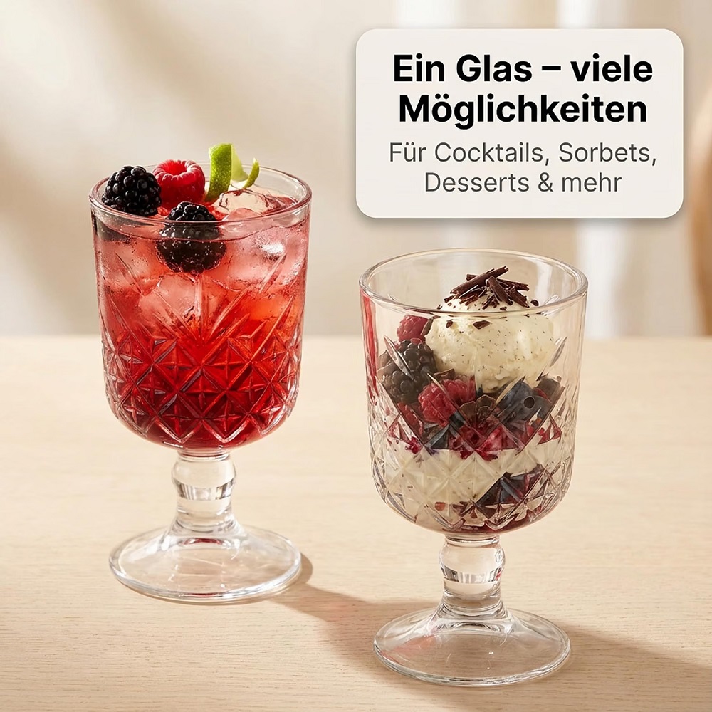 Der-Porzellan-Laden by Pasabahce Timeless Cocktail & Sorbet 330 ml 6er Set