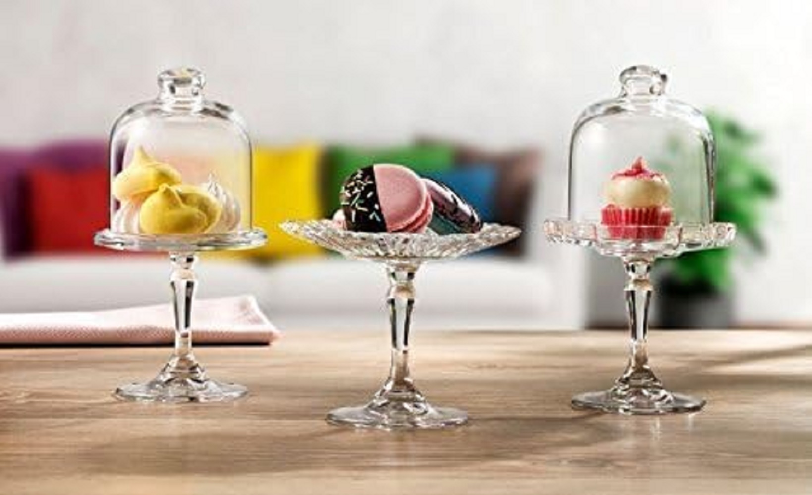 Pasabahce Mini Patisserie Servierschale mit Standfuß und Kuppel