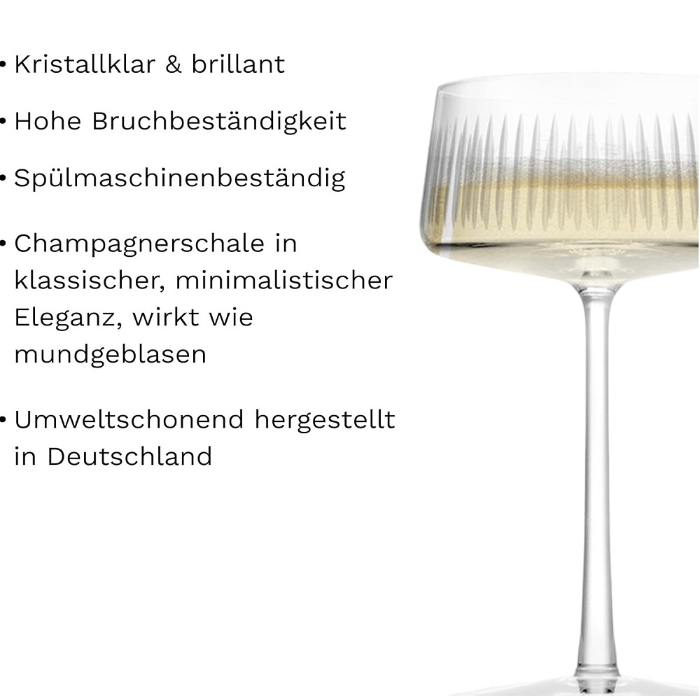 Stölzle Lausitz New York Bar Soho Champagnerschale 316 ml 6er Set