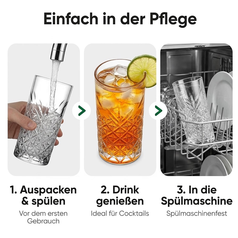 Der-Porzellan-Laden by Pasabahce Timeless Longdrink 295 ml 6er Set