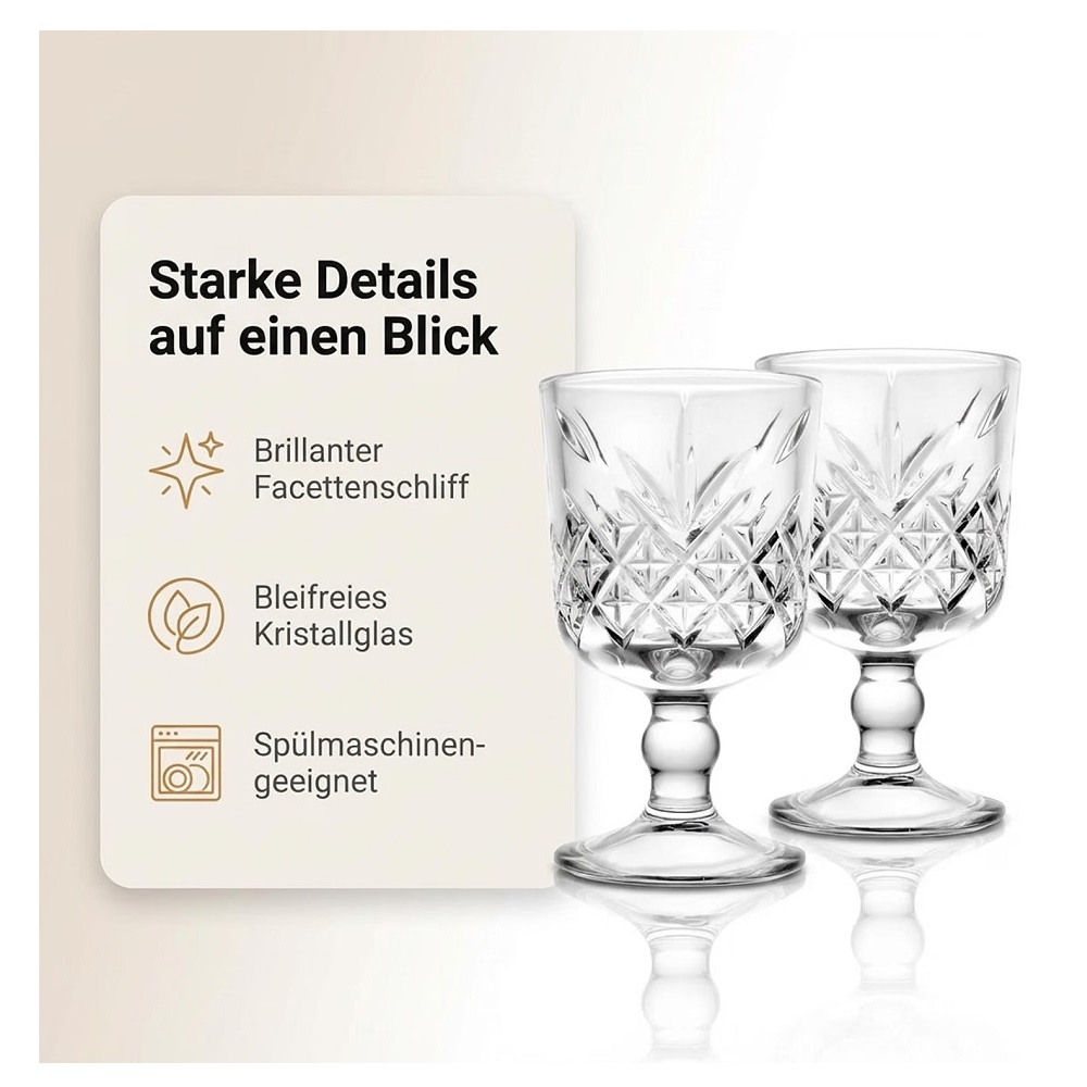 Der-Porzellan-Laden by Pasabahce Timeless Likör/Schnapsglas 60 ml 6er Set