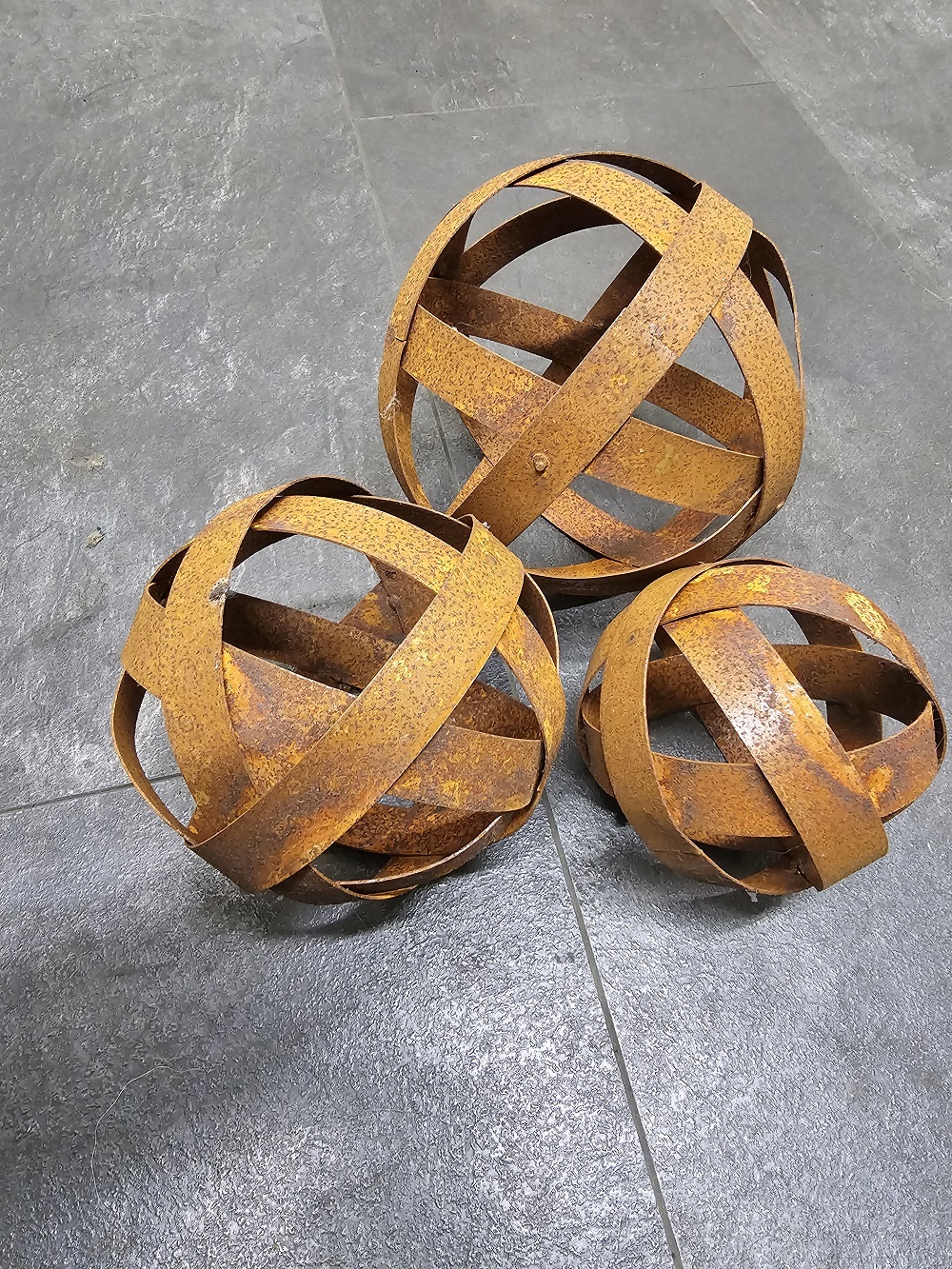 Edelrostfabrik Kugel 10/12,5/15 cm 3er Set