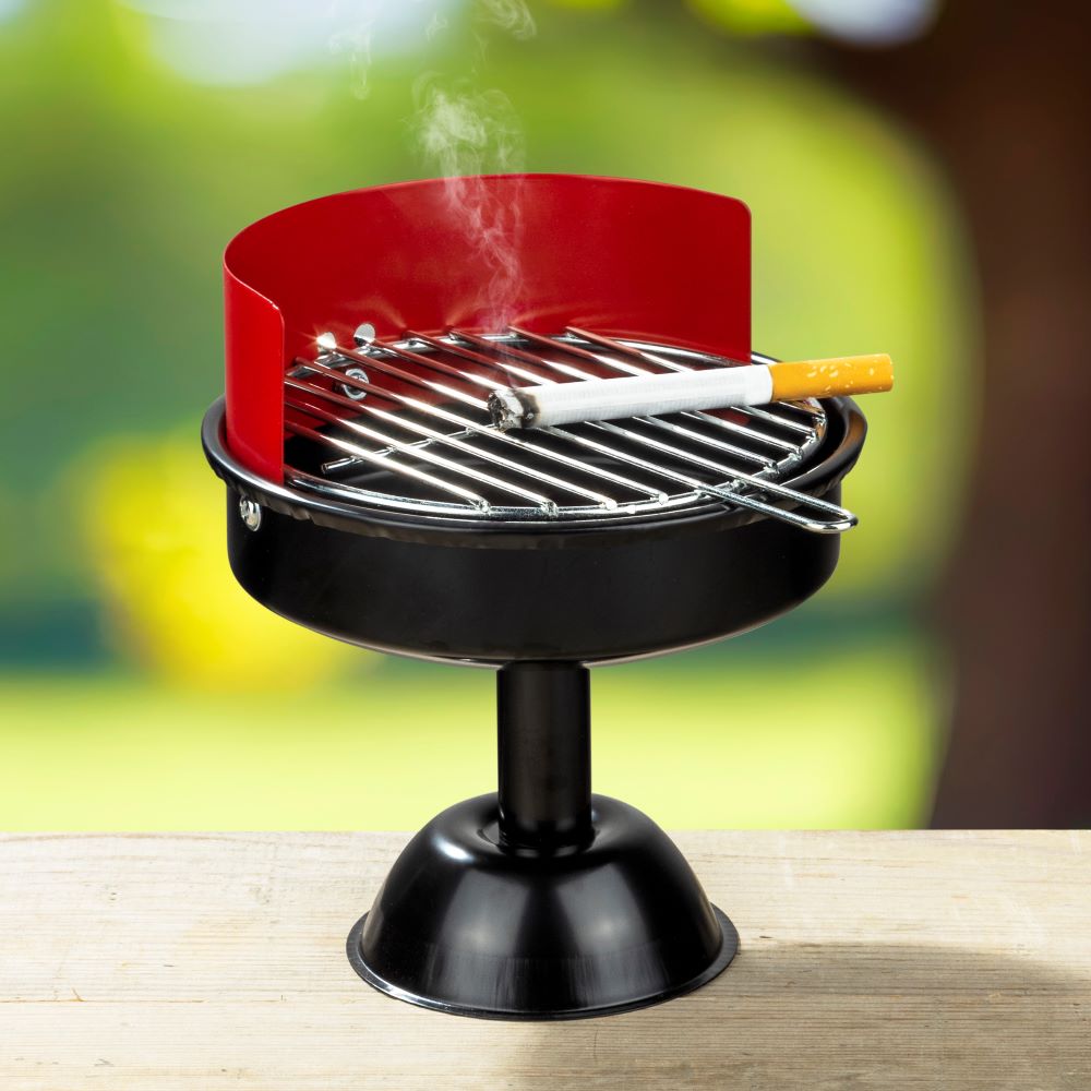 Haushalt International Aschenbecher im Grill-Design Maße: ca. Ø 13 x H 15cm