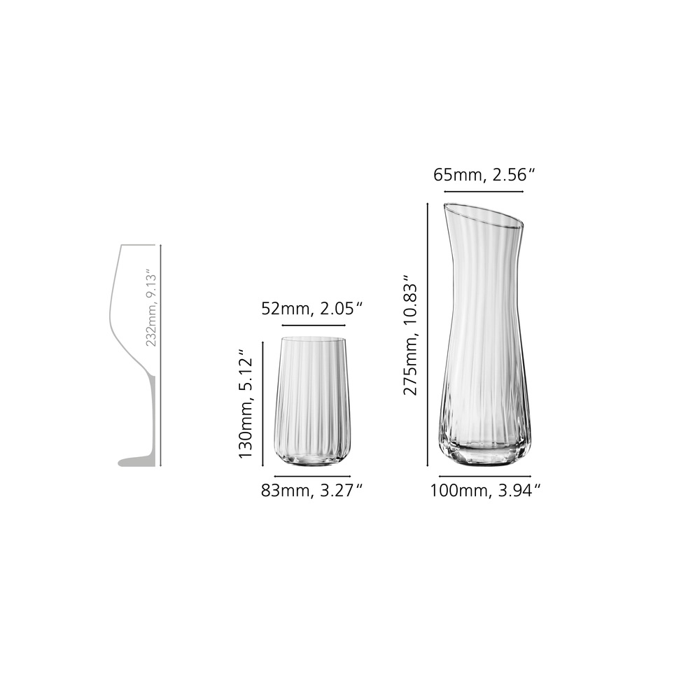 Spiegelau Lifestyle Karaffe mit Gläsern Set 3 tlg.