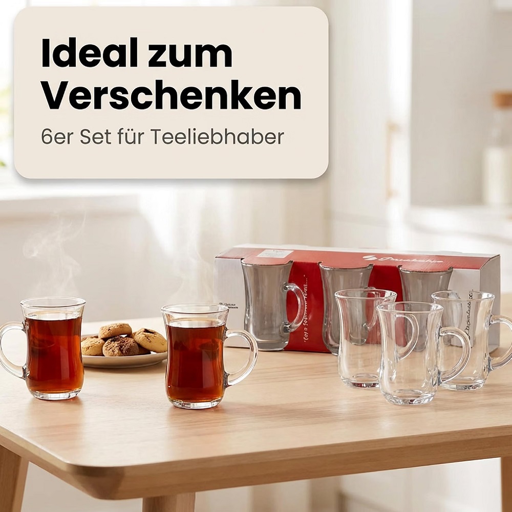 Der-Porzellan-Laden by Pasabahce Keyif Teetasse 145 ml 6er Set