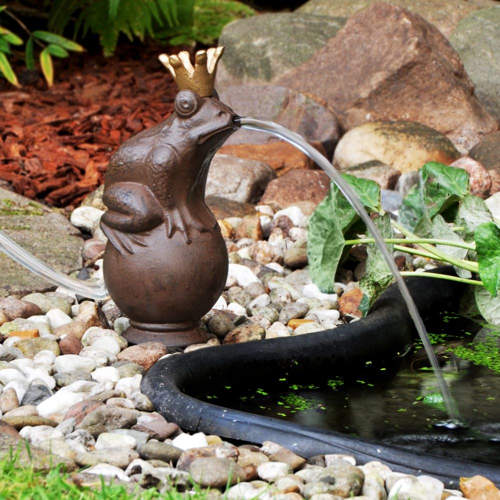Haushalt International Wasserspeier Froschkönig mit Pumpe