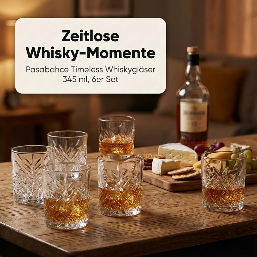 Der-Porzellan-Laden by Pasabahce Timeless Whiskybecher 345 ml 6er Set