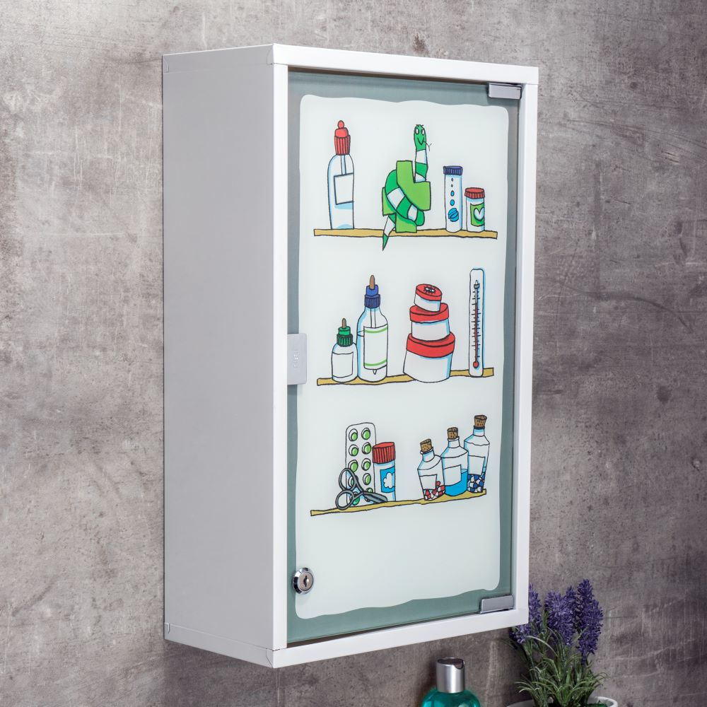 Haushalt International Medizinschrank, bedruckt