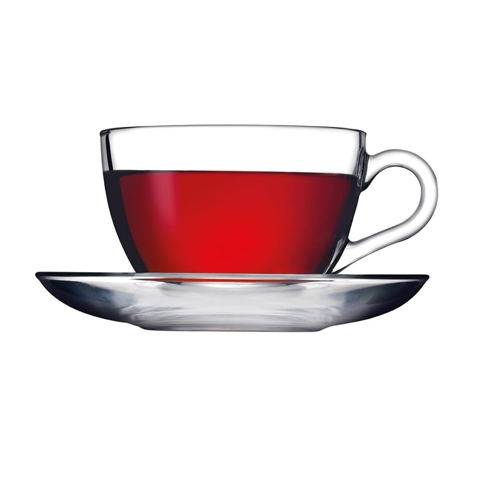 Pasabahce Basic Tasse mit Untertasse 12 tlg.