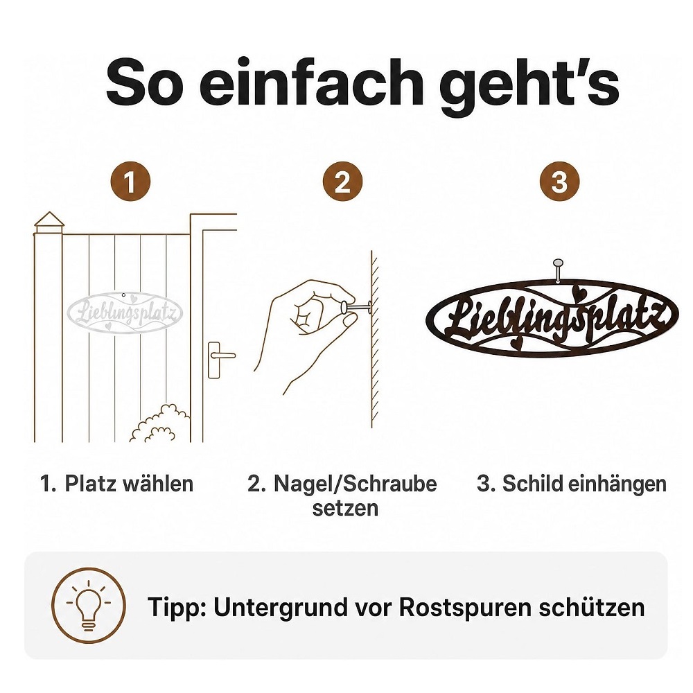 Schild "Lieblingsplatz"