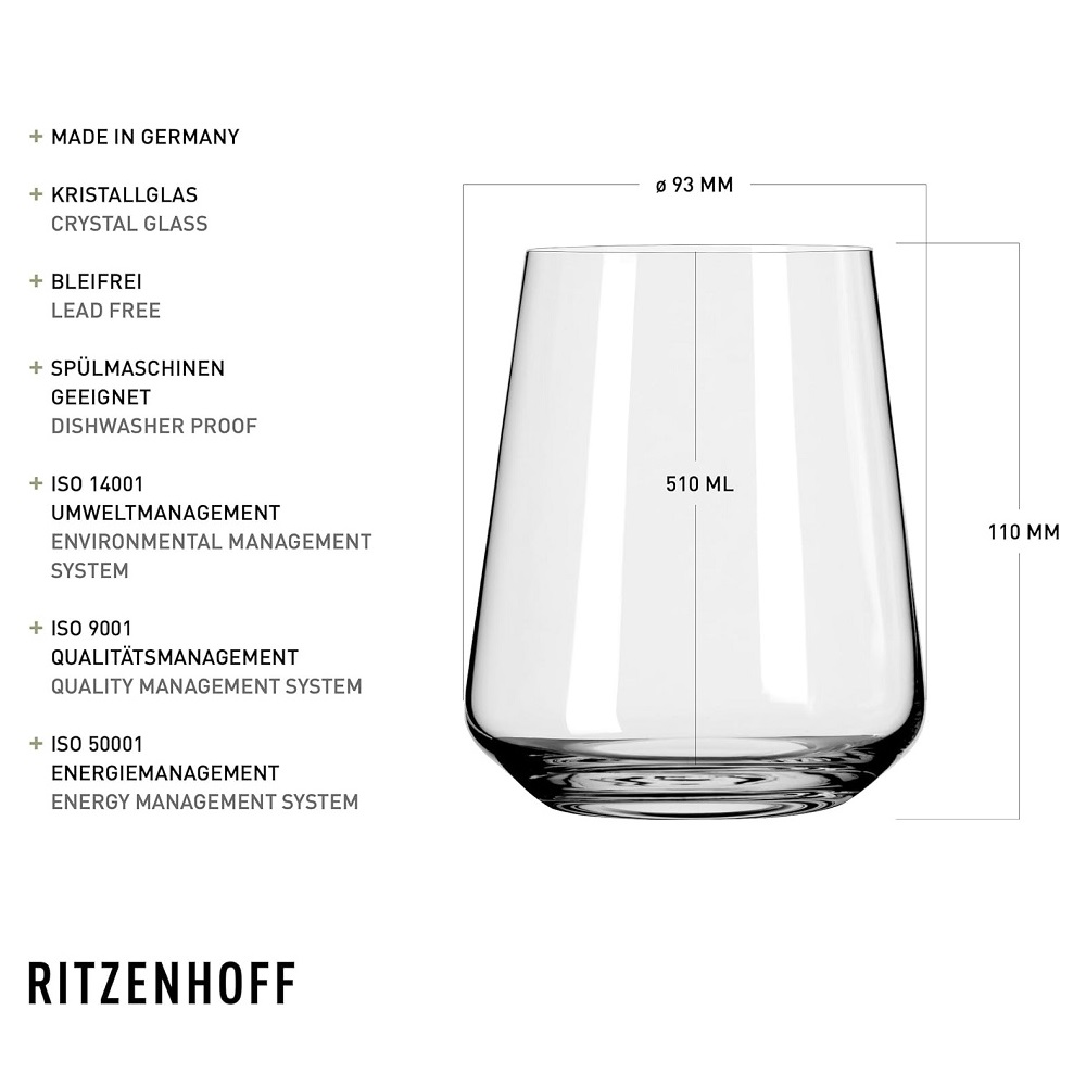 Ritzenhoff Lichtweiß Julie Wasserglas 4er Set