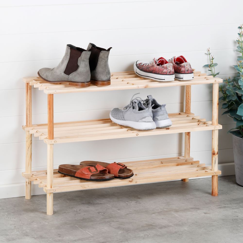Haushalt International Schuhregal mit 3 Böden, aus Holz mit FSC®