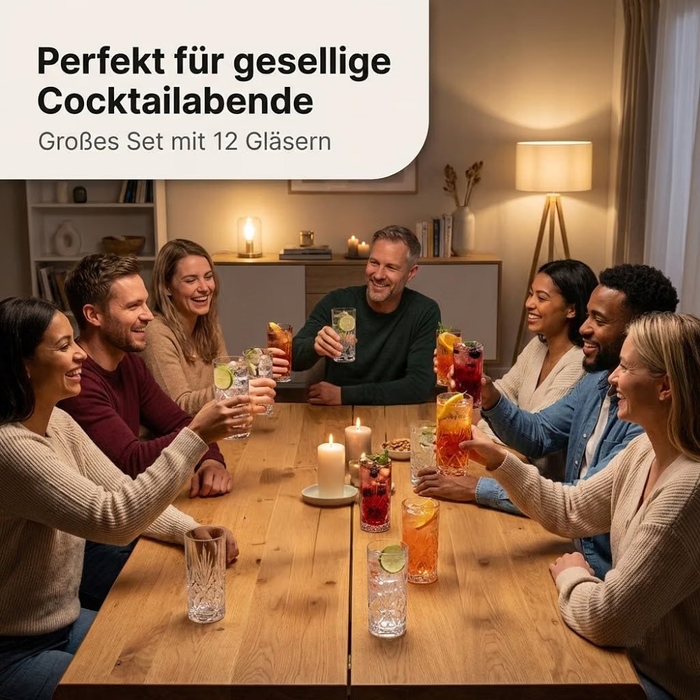 Der-Porzellan-Laden by Pasabahce Timeless Longdrink 450 ml 12er Set