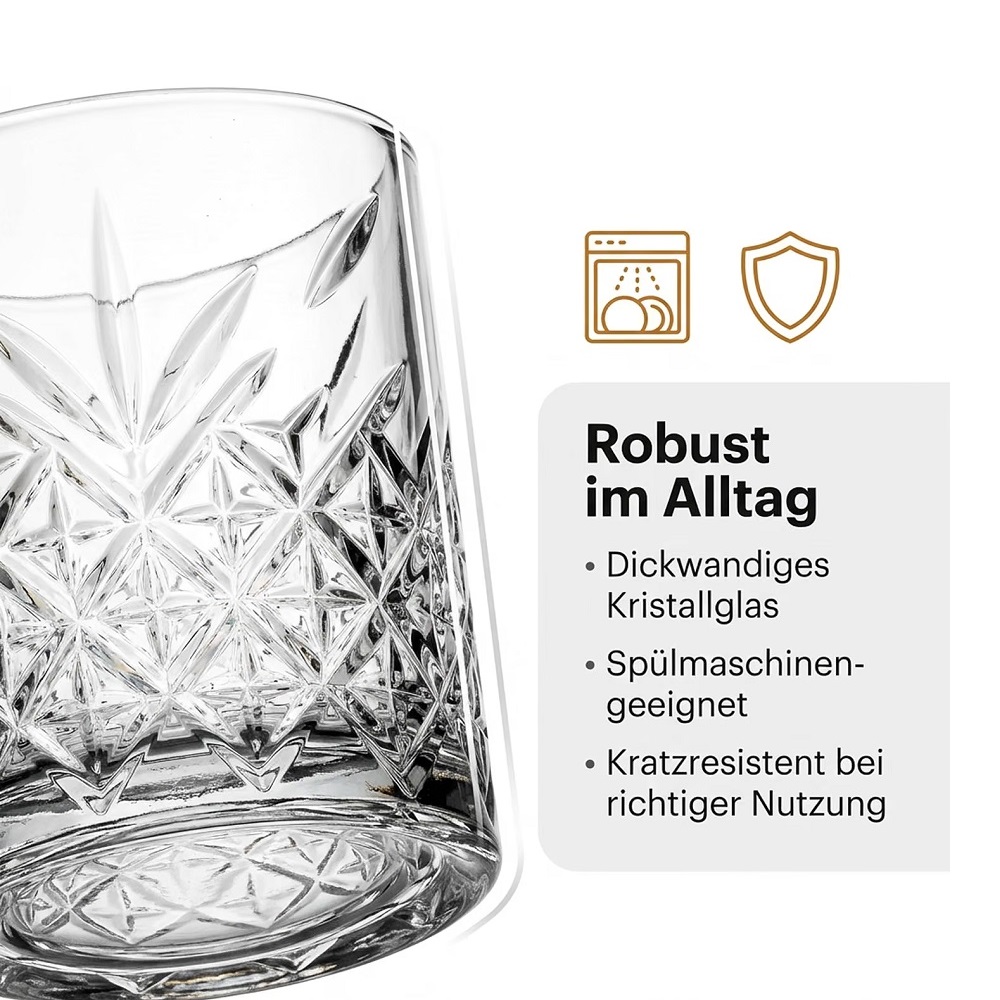 Der-Porzellan-Laden by Pasabahce Timeless Whiskybecher 345 ml 4er Set