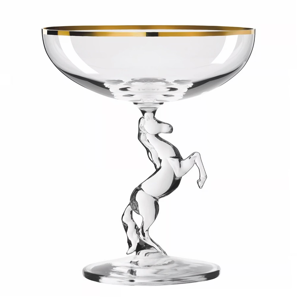 Ritzenhoff Reitkristall Champagner Goldrand #2 RDT H25