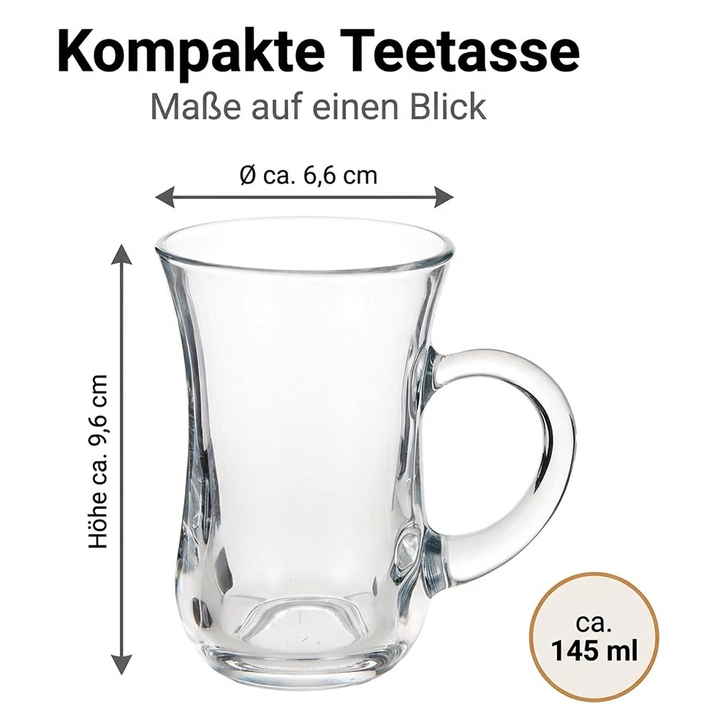 Der-Porzellan-Laden by Pasabahce Keyif Teetasse 145 ml 6er Set