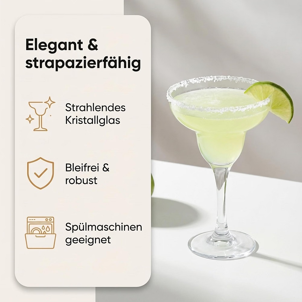 Der-Porzellan-Laden by Pasabahce Capri Margaritaglas 6er Set