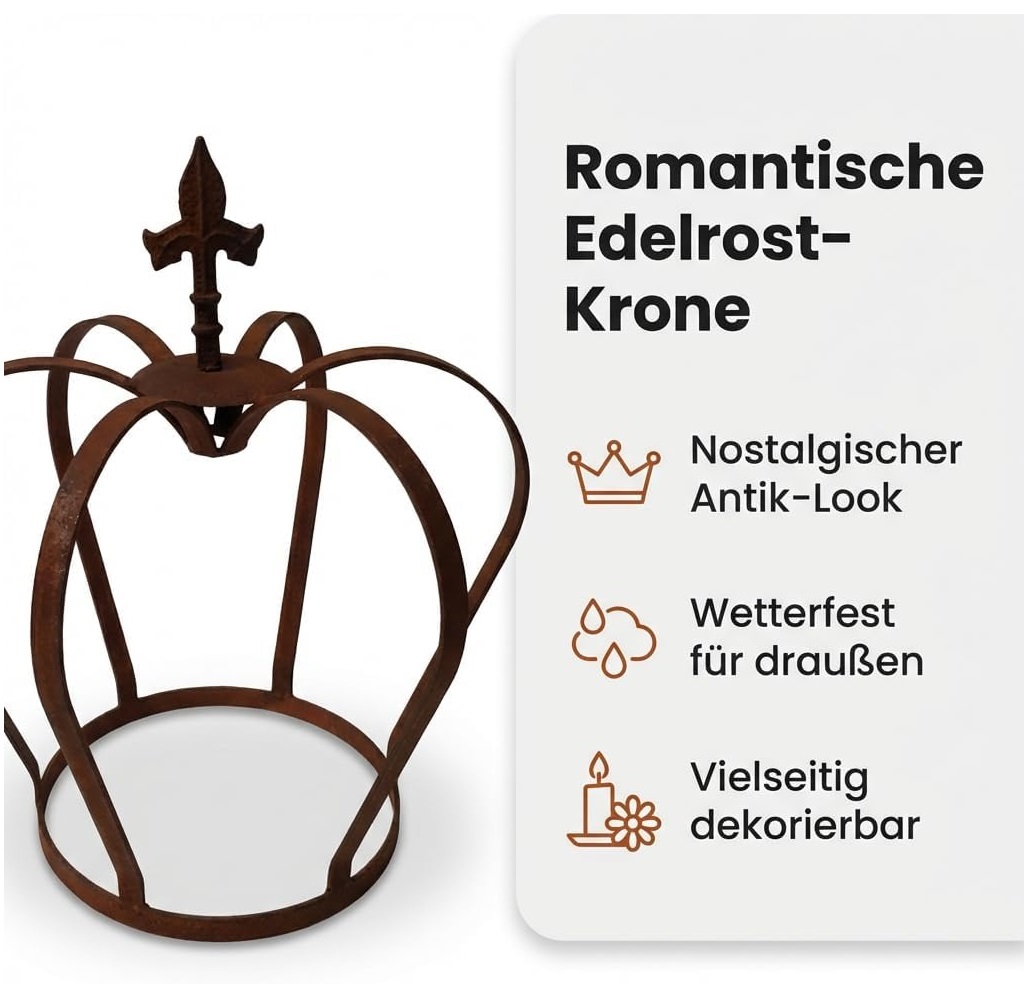 Krone mit Lilienspitze 32 x 28 cm