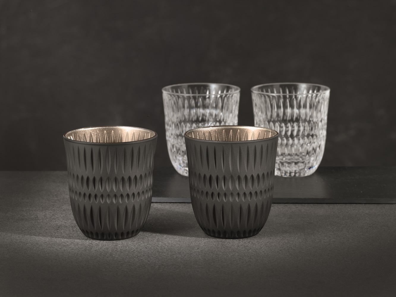 Nachtmann Ethno Colors Becher Black/Gold 2er Set