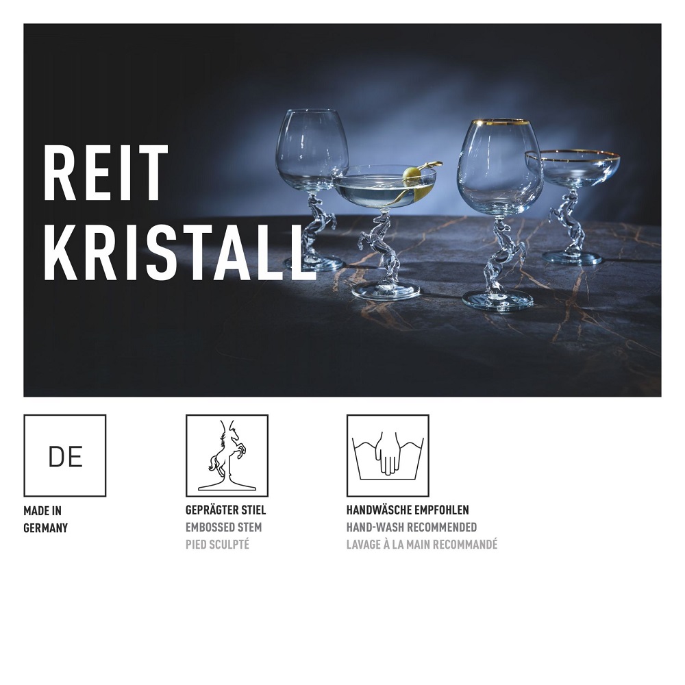 Ritzenhoff Reitkristall Wein Cocktail Goldrand #2 RDT H25