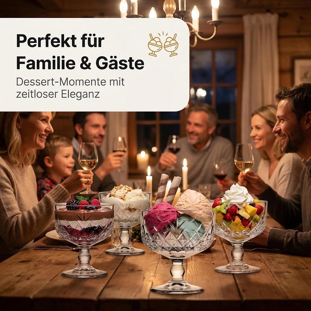 Der-Porzellan-Laden by Pasabahce Timeless Ice Cream Schale 6er Set