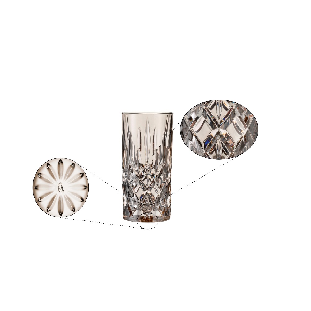 Nachtmann Noblesse Longdrinkglas Taupe 2er Set