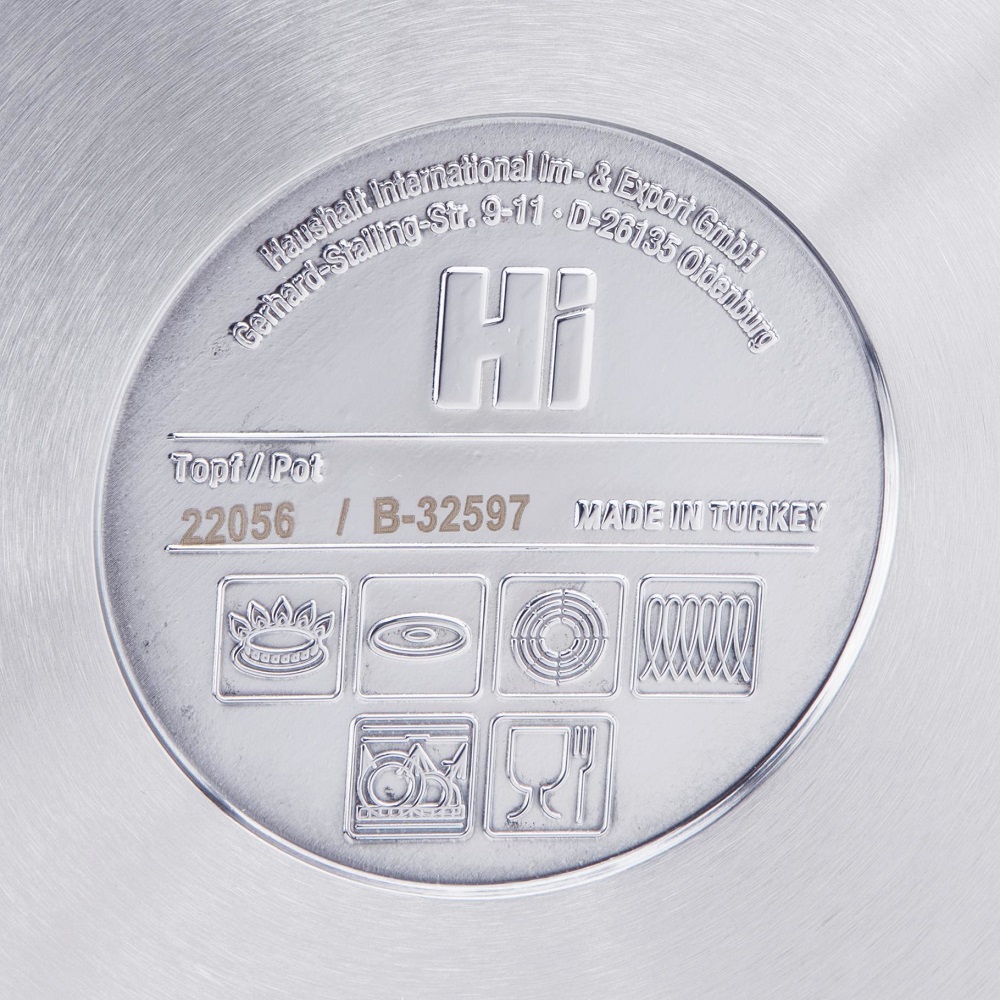 Haushalt International Universaltopf mit Glasdeckel 20L ca. Ø: 30 x H: 28cm