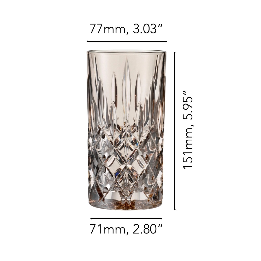 Nachtmann Noblesse Longdrinkglas Taupe 2er Set