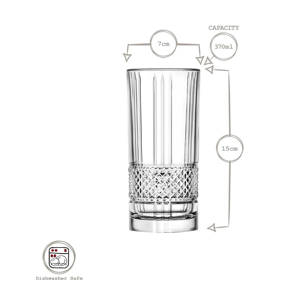 RCR Brillante Longdrinkglas 370 ml 6er Set