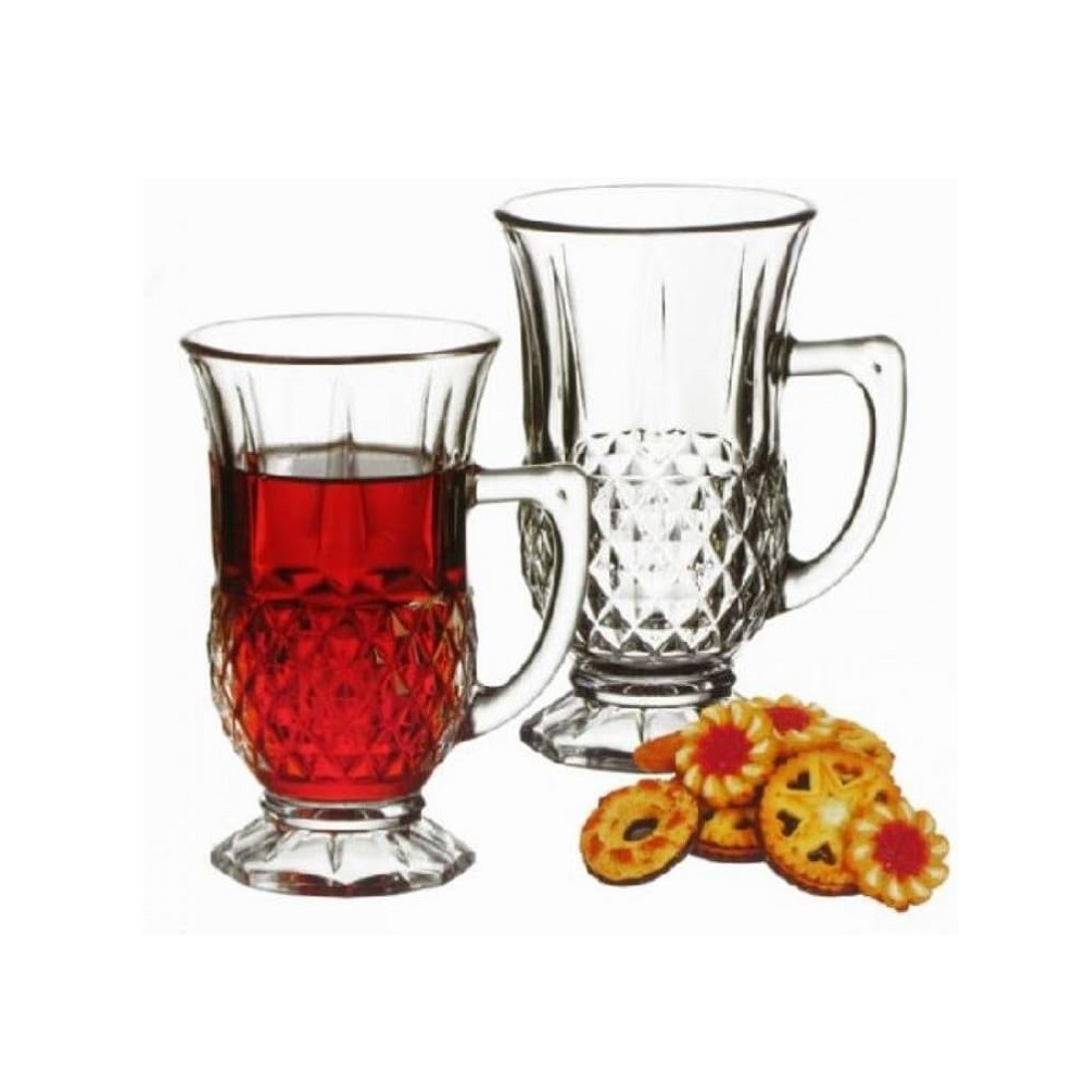 Pasabahce Istanbul Teeglas mit Henkel 6er Set