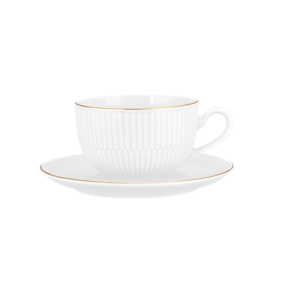 Seltmann Weiden Amina weiß/Goldrand Kombi-Untertasse groß 16 cm