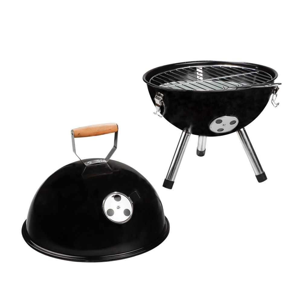 Haushalt International Mini-Kugelgrill in schwarz