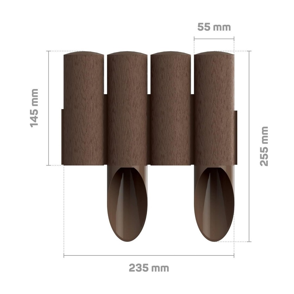 Cellfast Gartenpalisade STANDARD 2,3 m braun