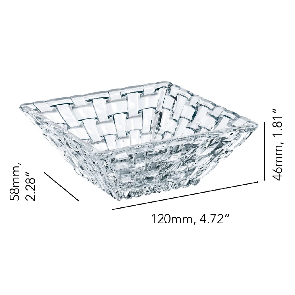 Nachtmann Bossa Nova Schale Quadratisch 12x12x4,6 cm 2er Set