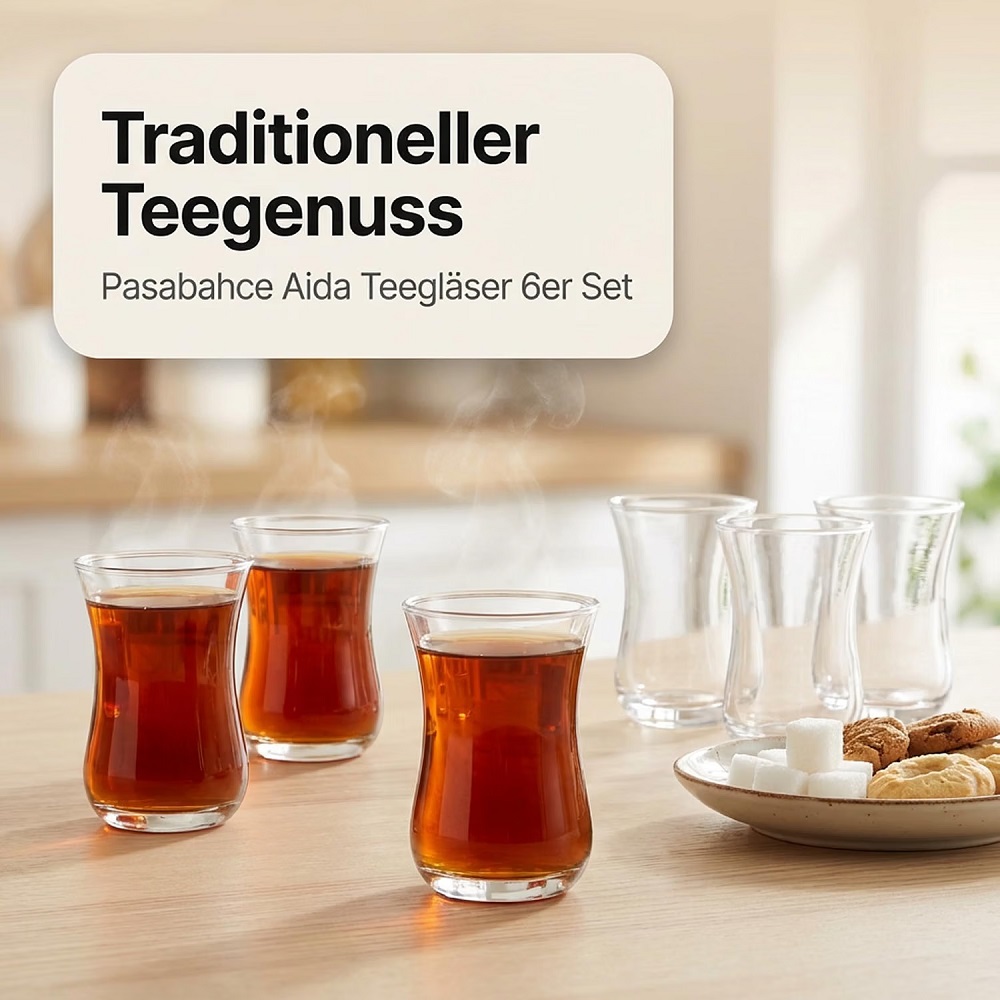 Der-Porzellan-Laden by Pasabahce Aida Teeglas 140 ml 6er Set