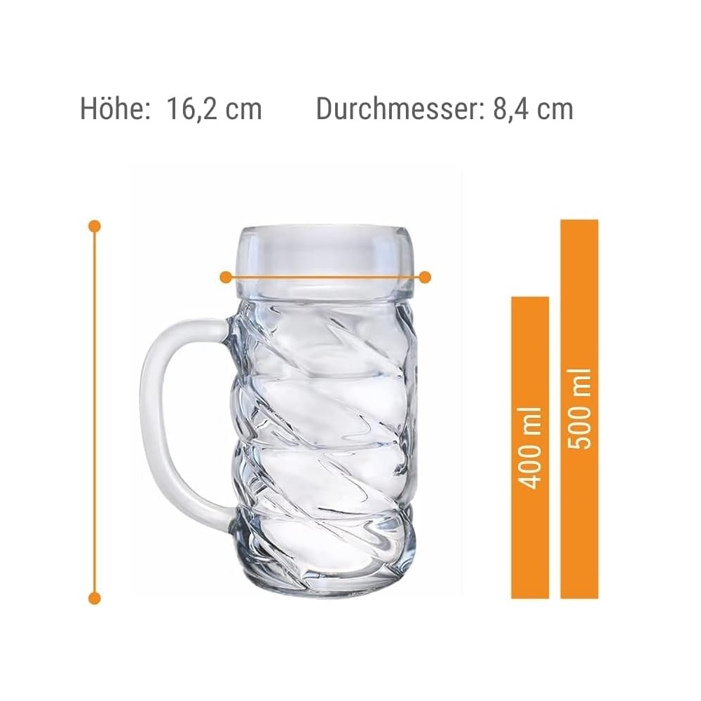 Stölzle Oberglas Diamond Bierkrug 0,5 l 6er Set