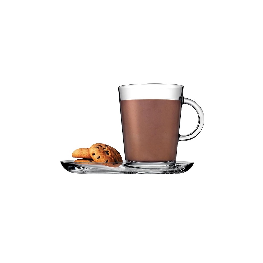 Der-Porzellan-Laden by Pasabahce Tribeca Kaffeetassenset Tasse und Untertasse 4tlg. Set