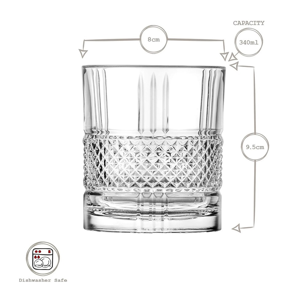 RCR Brillante DOF Whiskyglas 340 ml 6er Set