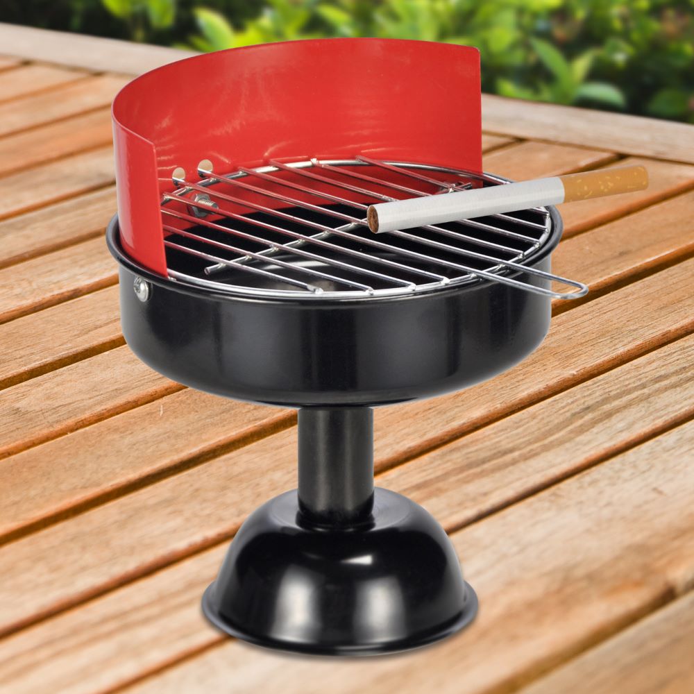 Haushalt International Aschenbecher im Grill-Design Maße: ca. Ø 13 x H 15cm