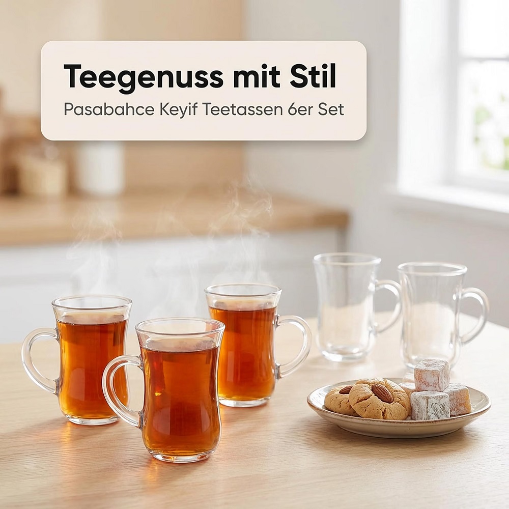 Der-Porzellan-Laden by Pasabahce Keyif Teetasse 145 ml 6er Set
